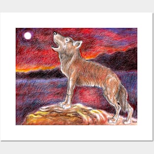 Howling Wolf Posters and Art